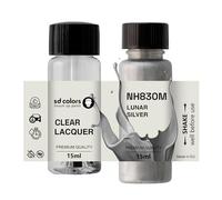 SD COLORS LUNAR SILVER NH830M New Touch Up Paint 15 ML RIPARAZIONE GRAFFIO CHIP PENNELLO COLORE CODICE NH830M LUNAR SILVER (VERNICI+LACQUA)