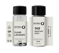 SD COLORS MERCURY GREY 1H9 - Vernice per ritocchi, 15 ML, colore: Grigio mercurioso (coppia+lacca)