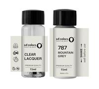 SD COLORS Mountain Grey 787 - Vernice per ritocchi, per automobili, per riparazione graffi e scheggiature, 15 ML, codice colore 787 mountain grey (vernice e smalto)