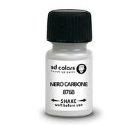 SD COLORS NERO CARBONE 876B - Vernice per ritocchi da 15 ML, per riparazione graffi e scheggiature, codice colore 876B nero carbone (solo vernice)