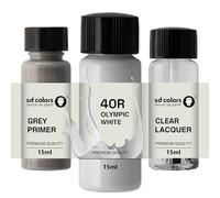 SD COLORS OLIMPIC WHITE 40R GAZ 8624 GOW nuovo vernice per ritocchi 15 ML RIPARAZIONE SCRATCH CHIP PENNELLO COLORE CODICE 40R GAZ 8624 GOW OLIMPIC BIANCO (VERNICI+PRIMER+LACQUER)