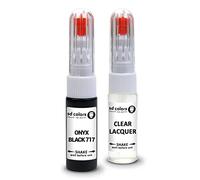 SD COLORS Onyx Black 717 compatibile con VOLVO New Touch Up Paint Pen Kit di riparazione 20 ML GRAFFI CHIP SPAZZOLA CODICE 717 ONICE NERO (VERNICI+LACQUER)