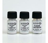 SD COLORS ORYX WHITE L0K1 - Kit di riparazione per ritocchi da 15 ML, con pennello per scheggiature e graffi, codice colore L0K1 ORYX WHITE (pittura+laccetto)