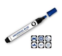 SD COLORS Pennarello blu con punta da 3 mm, compatibile con metallo, pietra, ceramica, vetro, plastica, bici, fai da te