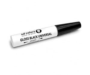 SD COLORS Pennarello Ritocco Vernice Nero Lucido 12ml Vernice Universale per Riparare Graffi e Scheggiature su Auto, Metallo, Plastica, Legno, Mobili, Biciclette e Superfici Verniciate