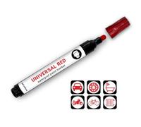 SD COLORS Pennarello rosso con punta da 3 mm, compatibile con metallo, pietra, ceramica, vetro, plastica, bici, auto, fai da te
