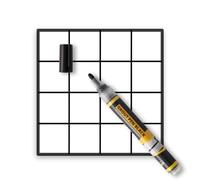 SD COLORS Penne per fughe di colore nero per un'applicazione facile e precisa, per fughe cementate, vernice per piastrelle doccia e pavimenti, punta 3 mm