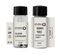 SD COLORS Phantom Grigio GWH/169V/190 Nuovo ritocco Vernice 15 ML Riparazione GRAFFIO Ship CODICE Colore GWH/169V/190 Phantom Grey