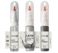 SD COLORS TUNGSTEN SILVER LB7W B7W - Pennello per ritocchi da 20 ML, per riparazione graffi (vernice+primer + laccetto)