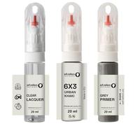 SD COLORS Urban Khaki 6 x 3 ritocco 20 ML pennello conveniente per riparazione graffi (vernice+primer + laccetto)