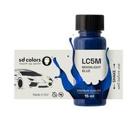 SD COLORS - Vernice per ritocchi blu chiaro di luna LC5M C5M C7, 15 ML, per riparazione graffi e scheggiature, codice colore LC5M C5M C7 blu chiaro di luna (solo vernice)