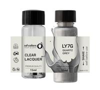 SD COLORS - Vernice per ritocchi Ly7G, 15 ML, per riparazione graffi e scheggiature, codice colore Ly7G, grigio quarzo (vernice + laccatura)
