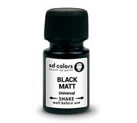 SD COLORS Vernice per ritocco universale tappetino nero 15 ML per riparazione di trucioli di pietra graffi auto, moto, biciclette, cerchi in lega