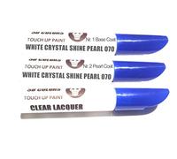 SD COLORS WHITE CRYSTAL SHINE PEARL 070 - Kit di riparazione penna per ritocchi da 12 ml con pennello per scheggiature e graffi codice colore 070 bianco cristallo lucido perla (pittura+laccetto)