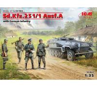 ICM 1/35 SD.KFZ.251/1 AUSF.A WITH GERMAN INFANTRY