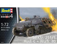 Sd.Kfz. 251/1 Ausf. C + Wurfr. 40 WWII German Half Track Scale 1/72 Revell 03324