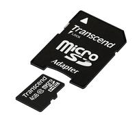 SD microSD Card 4GB Transcend SDHC Class10 w/ada NUOVO