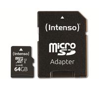 SD MicroSD Card 64GB Intenso SD-HC UHS-I inkl. SD- NUOVO