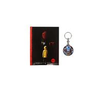 SD TOYS - Taccuino con luce IT + portachiavi in metallo IT - Perfetto come regalo - Fan di Horror e collezionisti
