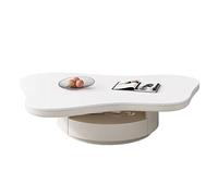 SDA287MZ Esposizioni Tavolino Bianco Irregolare, Simpatico Crema A Forma Di Farfalla, Funky Con Contenitore E Cassetto for Soggiorno Quotidiano