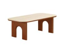 SDA287MZ Esposizioni Tavolino da caffè in legno con gambe ad arco, leggero, design moderno di metà secolo, soggiorno
