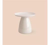 SDA287MZ Esposizioni Tavolino Da Divano Dai Colori Vivaci, Comodino Rotondo In Camera Letto, Caffè E Nel Soggiorno In Plastica Quotidiano(Bianco)