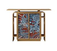 SDA287MZ Ingressi Mobiletto for ingresso, credenza contenitore, mobiletto decorativo vintage, consolle buffet a 2 ante for cucina, sala da pranzo, soggiorno, corridoio Corridoi(Gold)