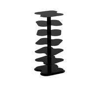 SDA287MZ Scaffale artistico rotante minimalista da pavimento Supporto a spirale creativo a 6 livelli in acciaio al carbonio Autoportante Libreria(Nero)