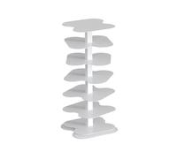 SDA287MZ Scaffale artistico rotante minimalista da pavimento Supporto a spirale creativo a 6 livelli in acciaio al carbonio Autoportante Libreria(Bianco)