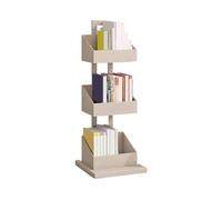 SDA287MZ Scaffale da pavimento ad angolo in ferro a 3 livelli multifunzionale creativo for la casa Autoportante Libreria(Bianco)