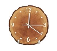 SDA287MZ Scuola Wall Clock Wabi-Sabi Style Tree Ring Design Battery Operated Silent Ufficio