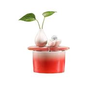 SDA287MZ Studio Fontana da Tavolo for Interni, Fontana Rilassante Circolare for casa, Camera Letto, Ufficio Feng Shui(Red)