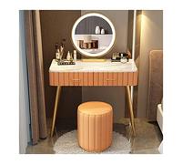 SDA287MZ Toeletta Set da scrivania moderno for trucco e vanità, comò for camera letto, semplice appoggio in marmo, tavolo for, specchio for, sgabello, set for