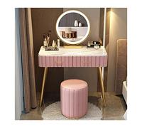 SDA287MZ Toeletta Set da scrivania moderno for trucco e vanità, comò for camera letto, semplice appoggio in marmo, tavolo for, specchio for, sgabello, set for