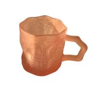 SDA287MZ Versatile Bicchiere da 7 once con texture Glacier, tazze in vetro trasparente manico for acqua, latte, succo e caffè(Pink)