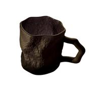 SDA287MZ Versatile Bicchiere da 7 once con texture Glacier, tazze in vetro trasparente manico for acqua, latte, succo e caffè(Nero)