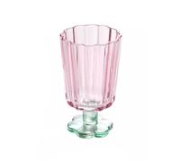 SDA287MZ Versatile Bicchieri da bere con piedini soffiati a mano, calici colorati a forma di fiore 7,5 once for succhi, bevande fredde, vino, champagne(Pink)