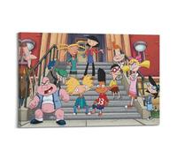 SDAEWUBB Poster decorativo da parete su tela con immagine di Big Head Boy Sky e Sky Animation, poster decorativo moderno per camera da letto, 50 x 75 cm