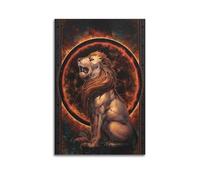 SDAEWUBB Poster decorativo da parete su tela, motivo costellazione del Leone, costellazione dell'orrore, poster decorativo moderno, per camera da letto, per camera da letto, 50 x 75 cm