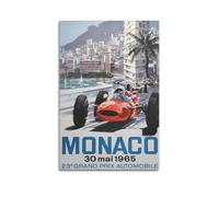 SDAEWUBB Poster decorativo da parete su tela, motivo: Gran Premio di Monaco del 1966, stampa artistica moderna, per camera da letto, per camera da letto, 40 x 60 cm