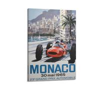 SDAEWUBB Poster decorativo da parete su tela, motivo: Gran Premio di Monaco del 1966, stampa moderna per camera da letto, per camera da letto, 20 x 30 cm