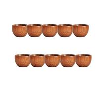 SdaryWare 10 Pezzi 75 ml Mini Tazza da caffè in Legno Fatta a Mano, Tazza da tè, Tazza da Bere,