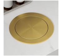 SdaryWare Coperchio per pattumiera da Incasso per Mobile da Cucina, in Acciaio Inox 304, con Coperchio Basculante, per la Raccolta differenziata, da banco, per pattumier,Gold-Single Lid