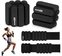 SDATEKIT Pesi per caviglia e polso da donna, 0,5 kg, set di 2 braccialetti regolabili in silicone per yoga/pilates/PT, camminata a basso impatto e da indossare tutto il giorno, design antiscivolo