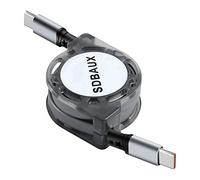 SDBAUX Cavo USB C a USB-C, 1M PD 60W Retrattile con Sincronizzazione Dati da USB-C a Type-C, Ricarica Rapida per iPhone 17/16/15 Serie, Samsung Galaxy S25, MacBook Air/Pro, Lenovo, iPad Pro, Huawei