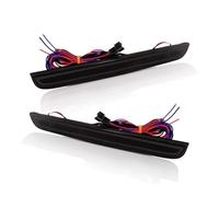 SDCDKLPEPT 2 Pezzi Di Riflettore Paraurti A LED Per Dodge Per Challenger 2015-2020, Fendinebbia Posteriori E Luci Posteriori Dei Freni, Lampada A LED Rossa Fanali posteriori(Smoked Lens)