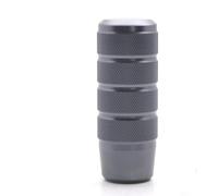 SDCDKLPEPT Gear Shift Knob Pomello del cambio antiscivolo in lega di alluminio da 95 mm 2025 per cambio manuale, leva del cambio zigrinata in alluminio(Gray)