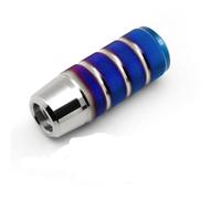 SDCDKLPEPT Gear Shift Knob Pomello del cambio antiscivolo in lega di alluminio da 95 mm 2025 per cambio manuale, leva del cambio zigrinata in alluminio(Grilled Blue Silver)