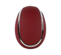 SDCDKLPEPT Gear Shift Knob Pomello del cambio manuale in lega di alluminio per auto in pelle rossa con 3 manicotti in gomma