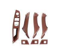 SDCDKLPEPT Maniglie Interne Per Portiere, Interruttori Alzacristalli E Finiture Per BMW F10/F11/F18 Serie 5 2010-2016 Gruppo Maniglia Interna Portiera( Red Brown-7pcs)